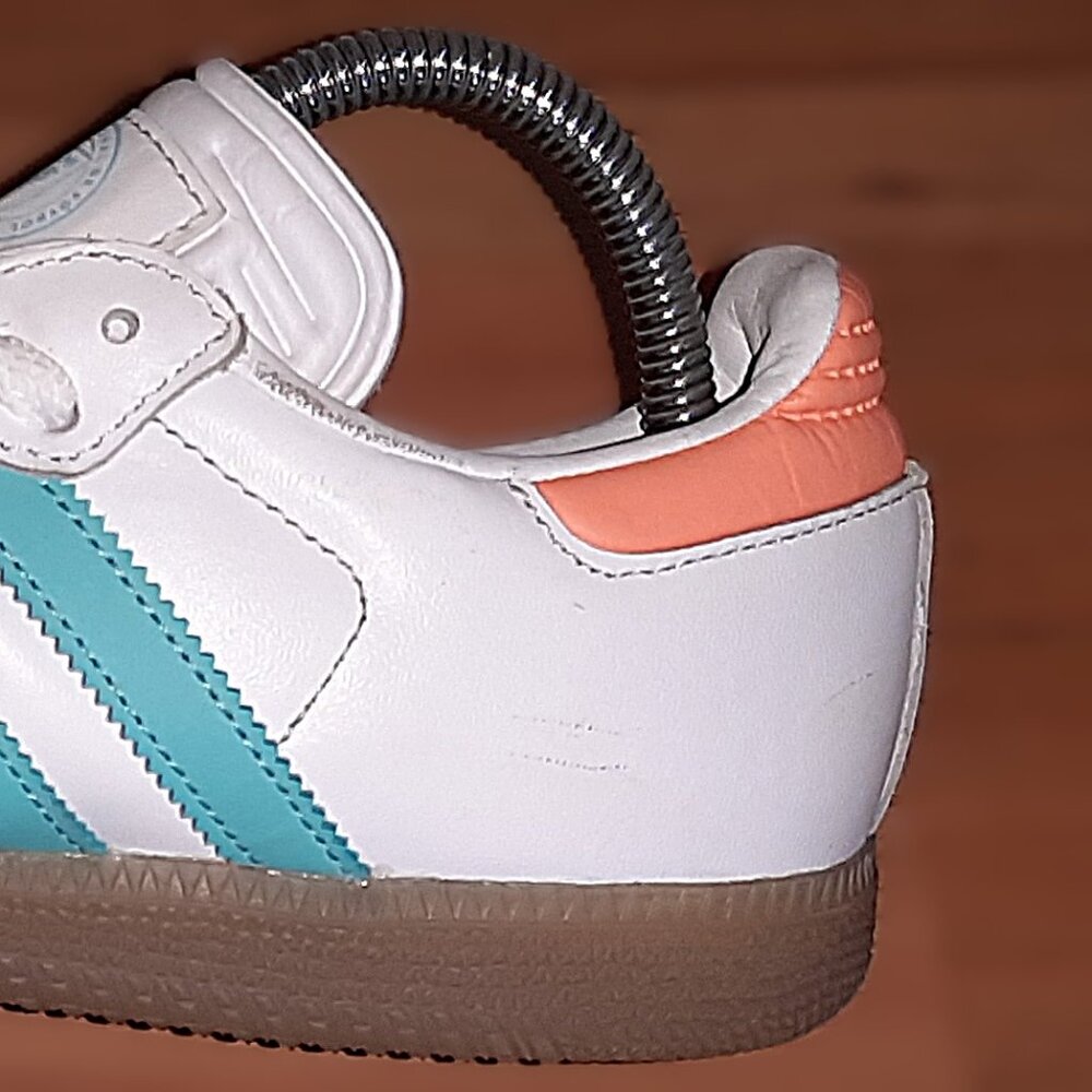 Adidas Samba Miami White Teal Orange Shoes IH8160 Men's Sz 7.5 Women's Sz 8.5 - Picture 13 of 16